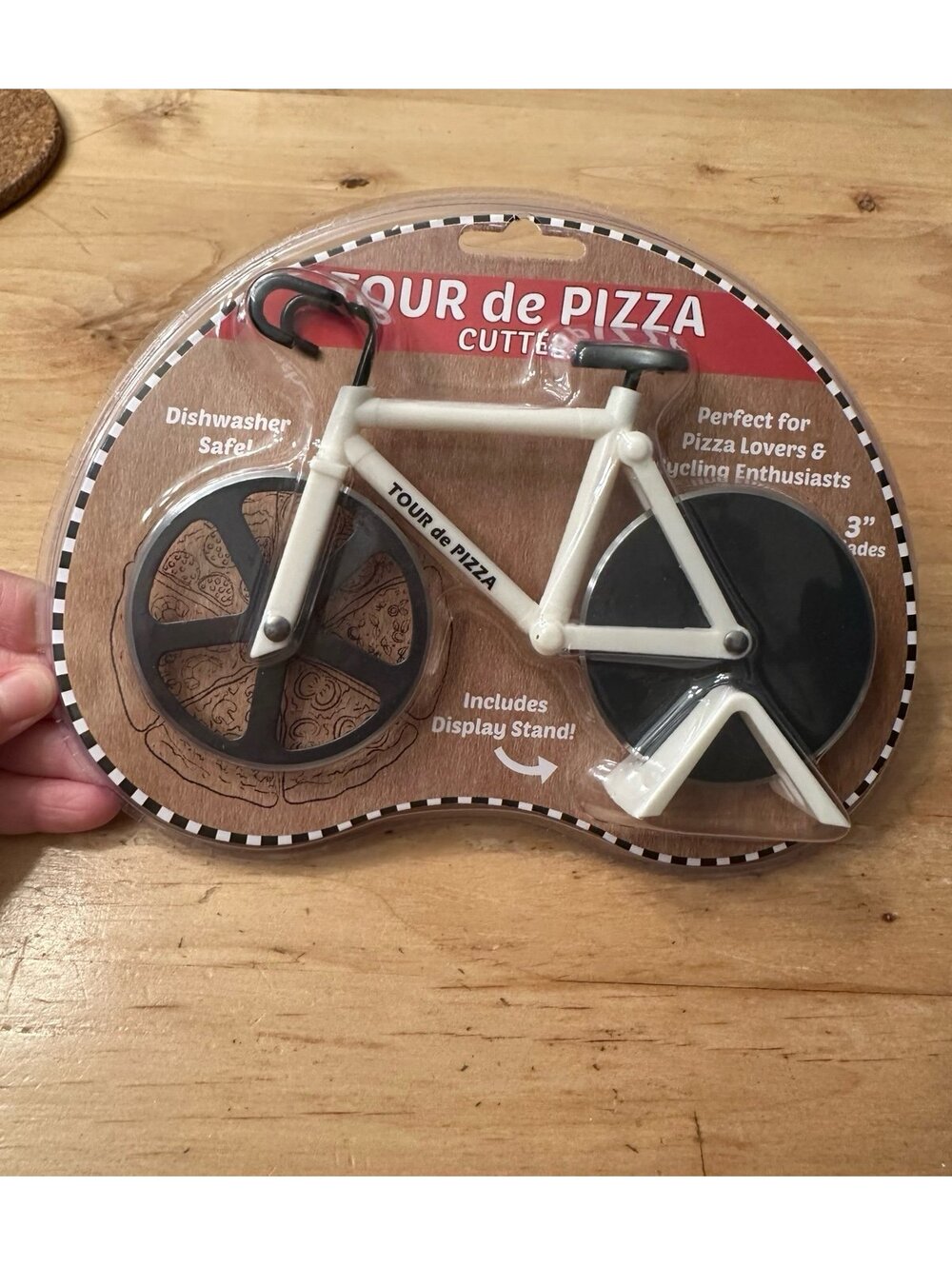 TOUR de PIZZA Cutter with Display Stand